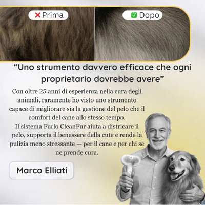 Furlo CleanFur Spazzola Doccia + Siero Detergente