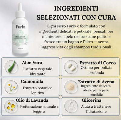 Furlo CleanFur Spazzola Doccia + Siero Detergente